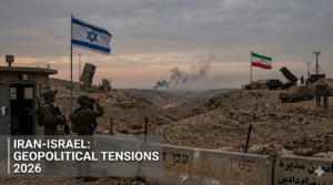 Iran and Israel conflict network showing rising geopolitical tensions in the middle east